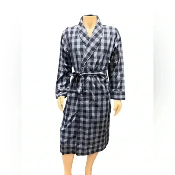 Nautica Sleepwear  NWT Belted Blue Plaid Robe Size Small-Med - Picture 2 of 9
